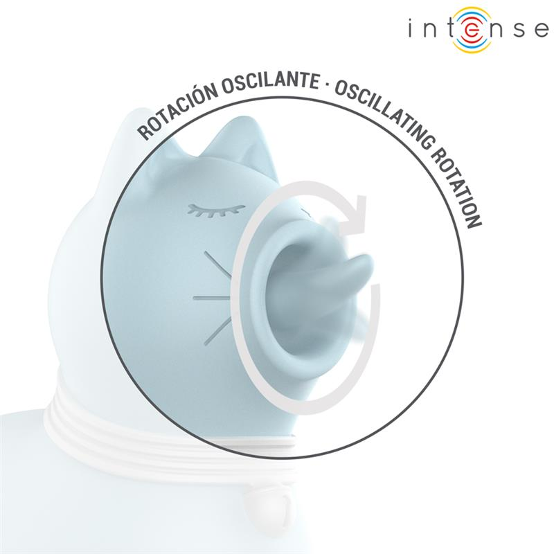Stimulateur Clitoridien Duchesse Langue Rotative 360° Bleu - Intense