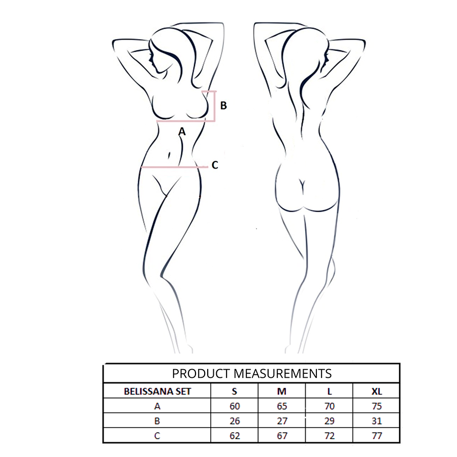 Ensemble Lingerie Transparent Belissana Blanc S/M - Passion