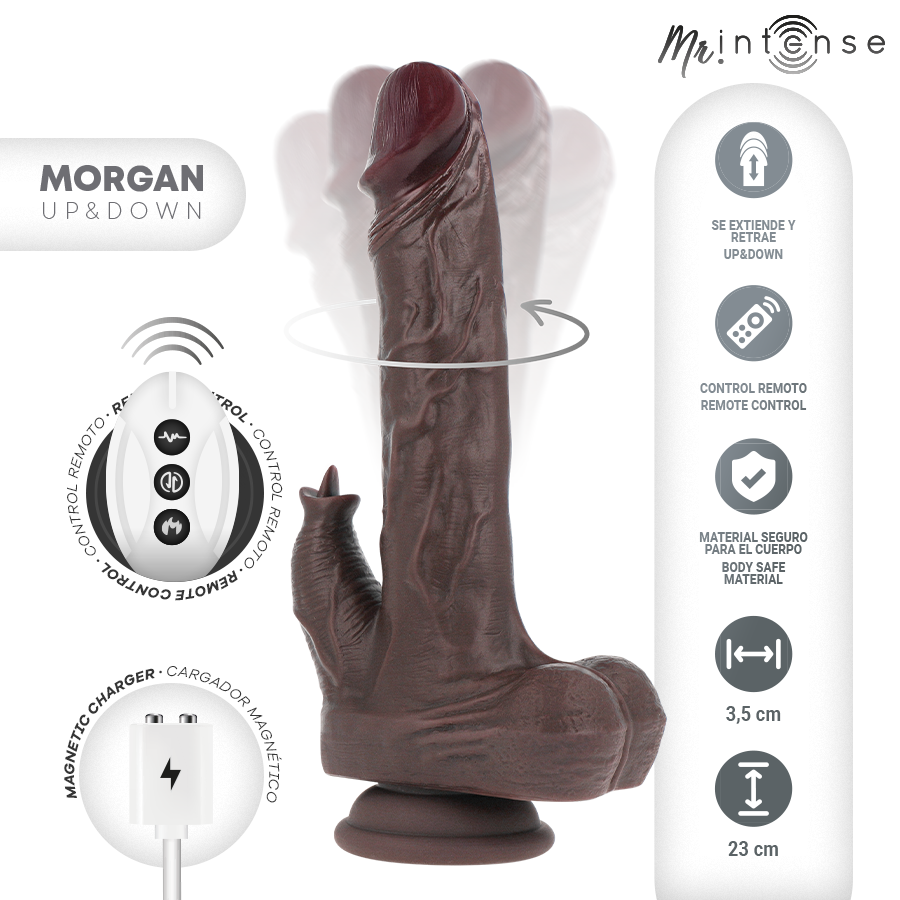 Realistischer Fernbedienbarer Vibrator Morgan 23cm - MR INTENSE