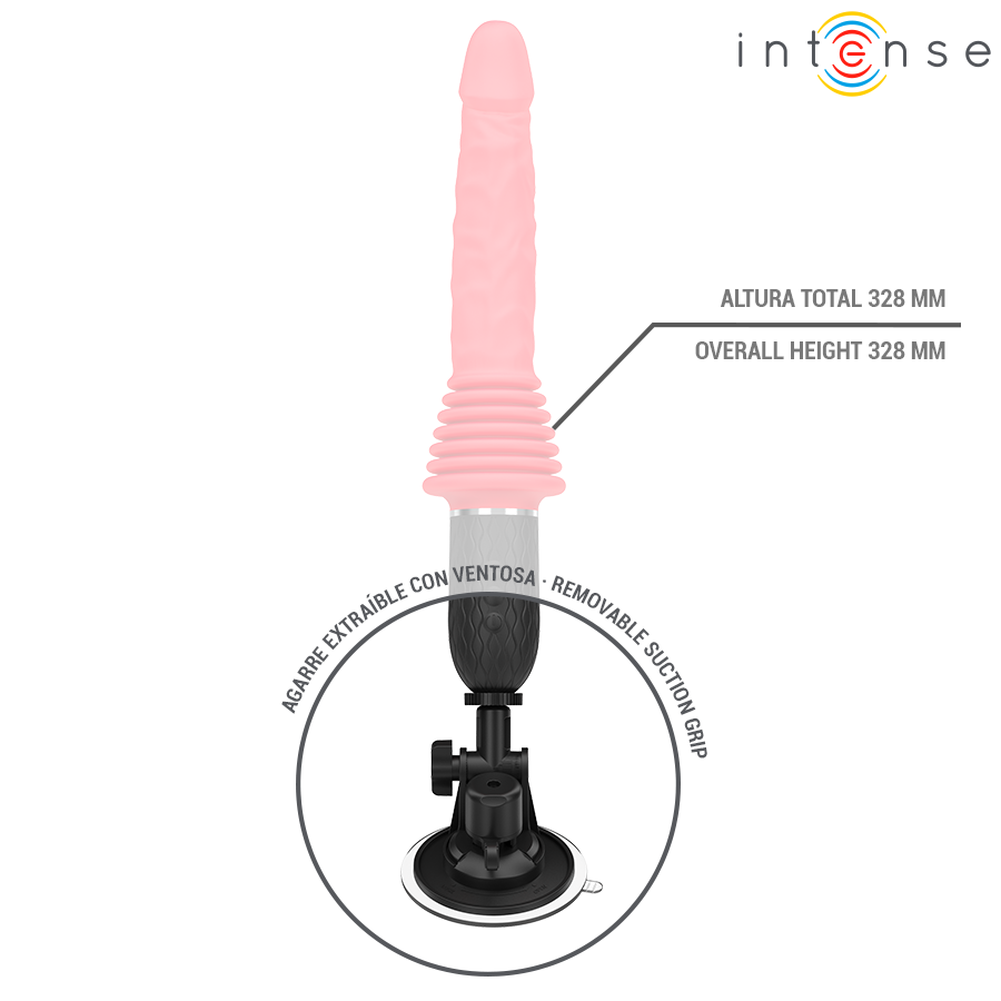 Vibrateur à Poussée Télécommandé Cynthia avec Chauffage - Intense