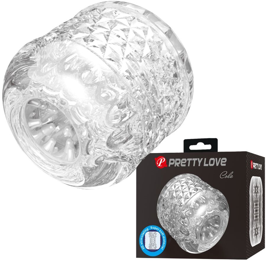 Masturbateur Cole Double Entrée Transparent - Pretty Love