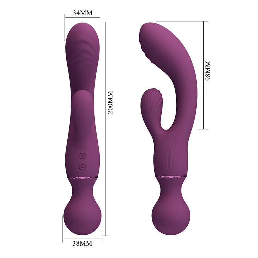 Vibromasseur Rabbit Point G Violet Polyvalent - Pretty Love