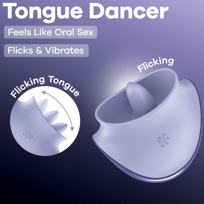 Stimulateur Clitoridien Tongue Dancer Lilas - Satisfyer