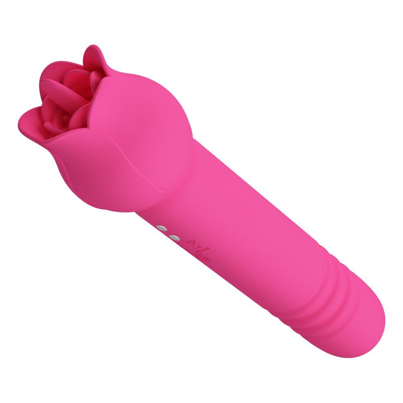 Wiederaufladbarer Vibrator Chaley Pink für orale Stimulation - Pretty Love