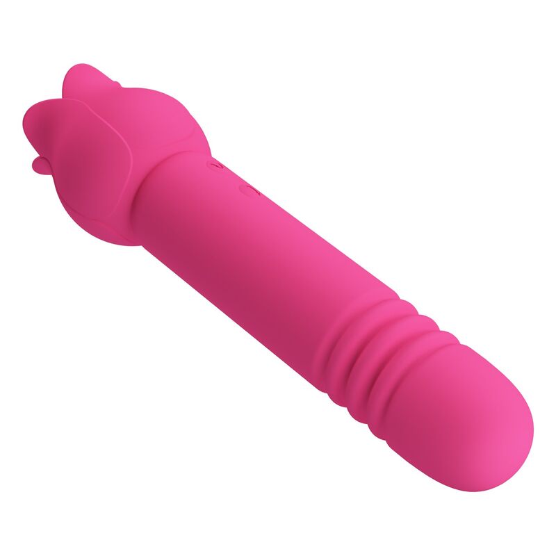 Wiederaufladbarer Vibrator Chaley Pink für orale Stimulation - Pretty Love