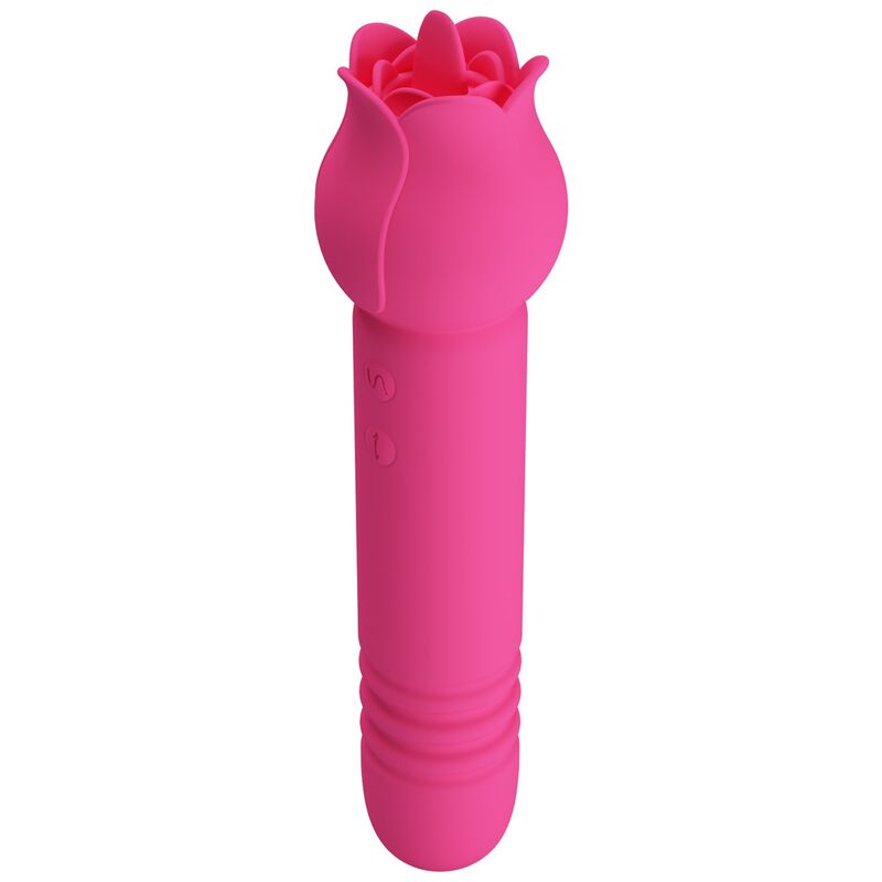 Wiederaufladbarer Vibrator Chaley Pink für orale Stimulation - Pretty Love