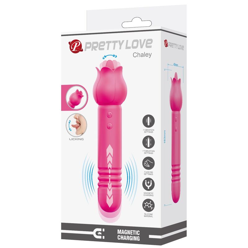 Vibromasseur Chaley Rechargeable Rose Stimulation Orale - Pretty Love