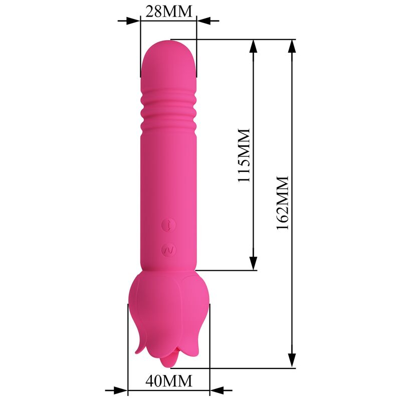 Wiederaufladbarer Vibrator Chaley Pink für orale Stimulation - Pretty Love