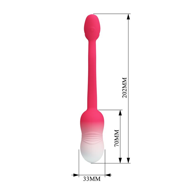 PRETTY LOVE - Å'UF VIBRANT CONTRÔLABLE PAR APPLICATION PULSEN 12 FONCTIONS RECHARGEABLE PAR USB ROSE