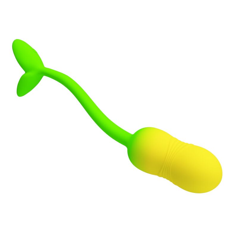 PRETTY LOVE - Å'UF VIBRANT CONTRÔLABLE PAR APPLICATION PULSEN 12 FONCTIONS RECHARGEABLE PAR USB VERT-JAUNE