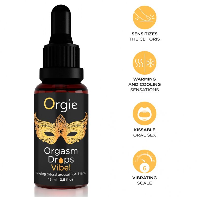 ORGIE - VIBE ORGASM DROPS! STIMULATION CLITORIDIENNE VIBRANTE 15 ML