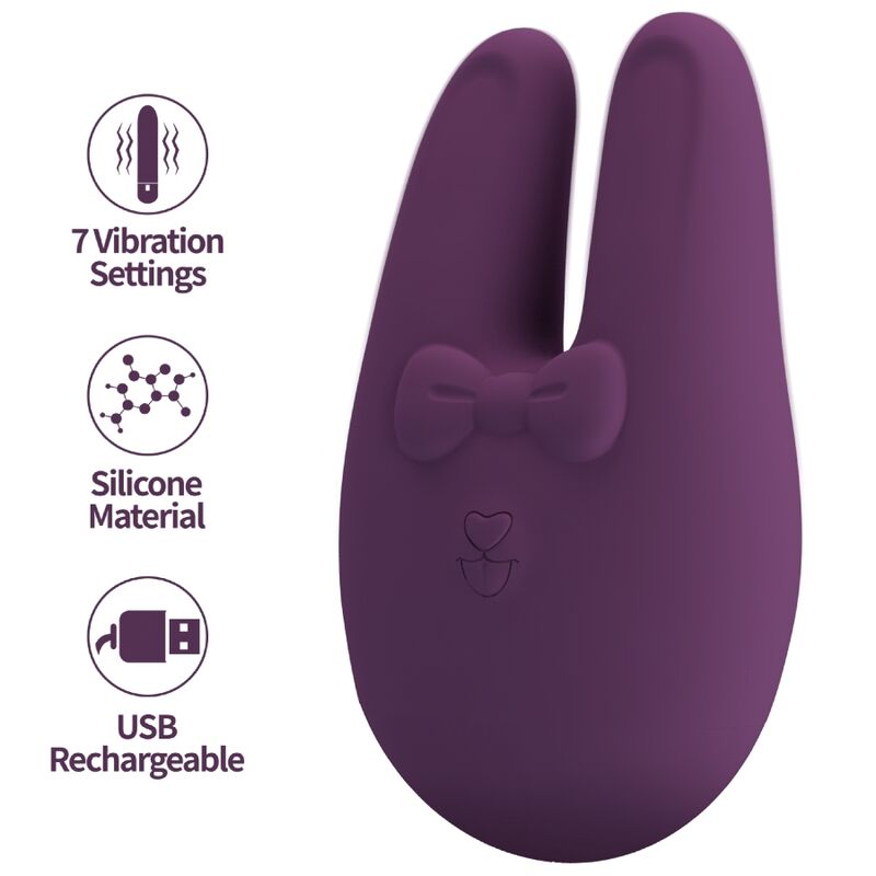 Kompakter externer Kaninchen-Stimulator, 7 Vibrationsmodi - Romance