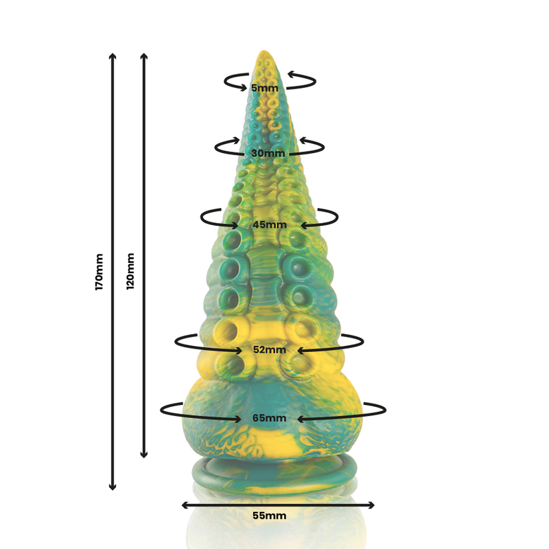EPIC - GODEMICHET CETUS VERT À TENTACULE PETITE TAILLE
