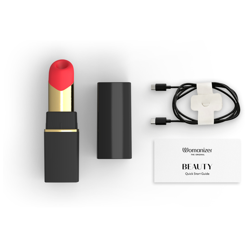 WOMANIZER - STIMULATEUR CLITORIAL À SUCCION BEAUTÉ 6 NIVEAUX D'INTENSITÉ NOIR ET OR
