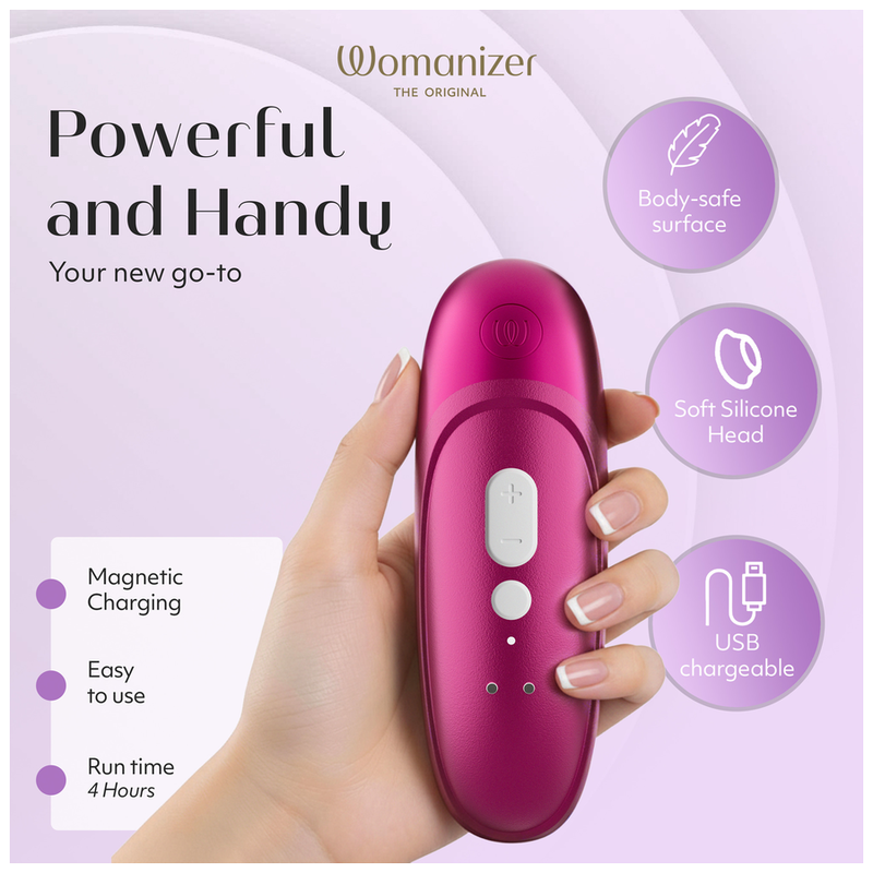 Womanizer Pro Stimulateur Clitoridien à Succion 11 Niveaux Rose