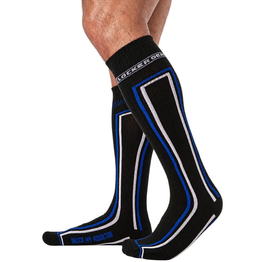 LOCKER GEAR - CHAUSSETTES PISTON HAUTES BLEUES TAILLE UNIQUE
