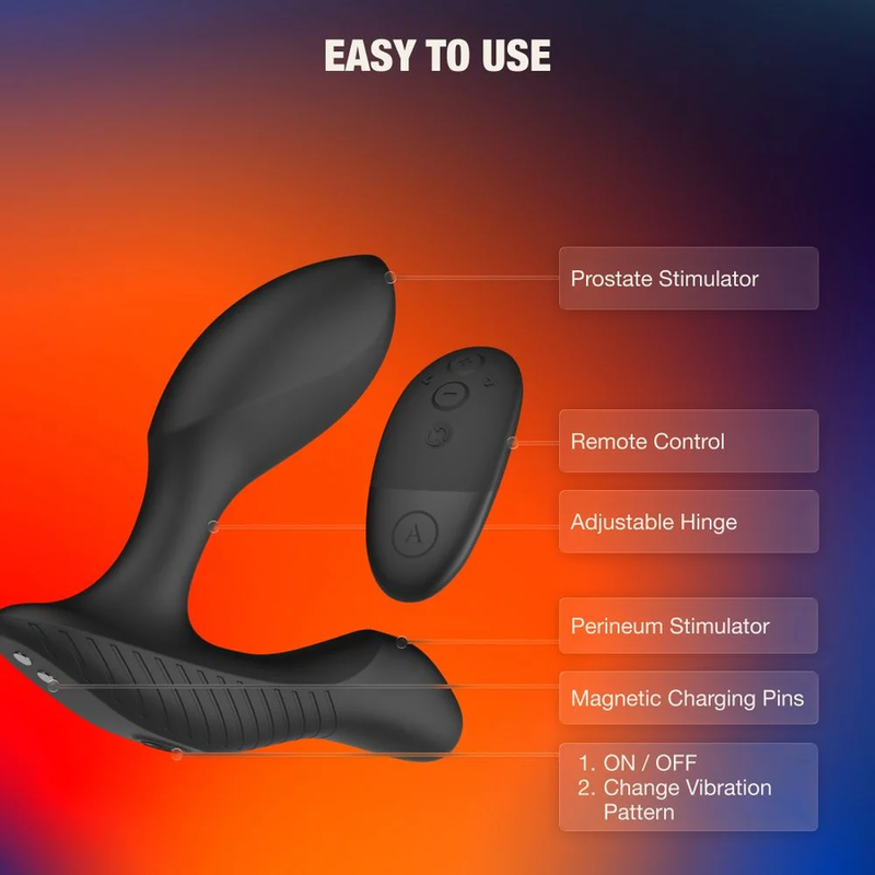 Arcwave Perk Masseur de Prostate Sextoy Masculin Vibrant Double Moteur Télécommande