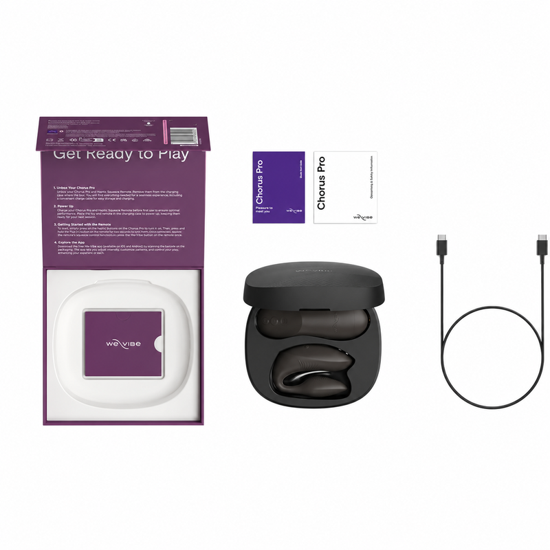 WE-VIBE - CHORUS PRO VIBRATEUR PREMIUM POUR COUPLES NOIR SATINÉ