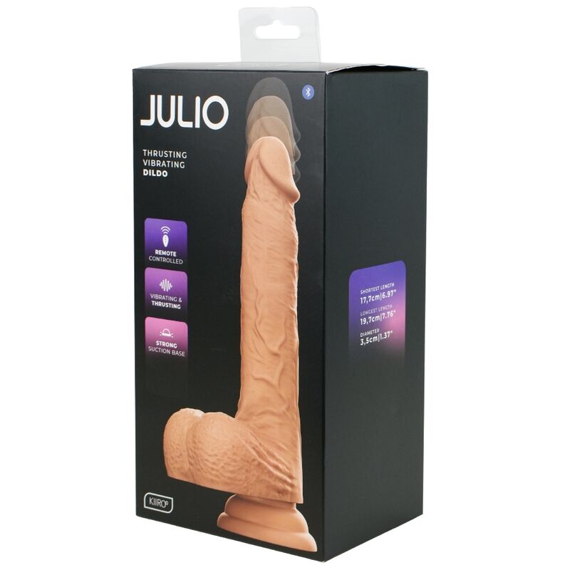 KIIROO - JULIO GODEMICHET RÉALISTE AVEC POUSSÉES AUTOMATIQUES, VIBRATION ET TÉLÉCOMMANDE SANS FIL