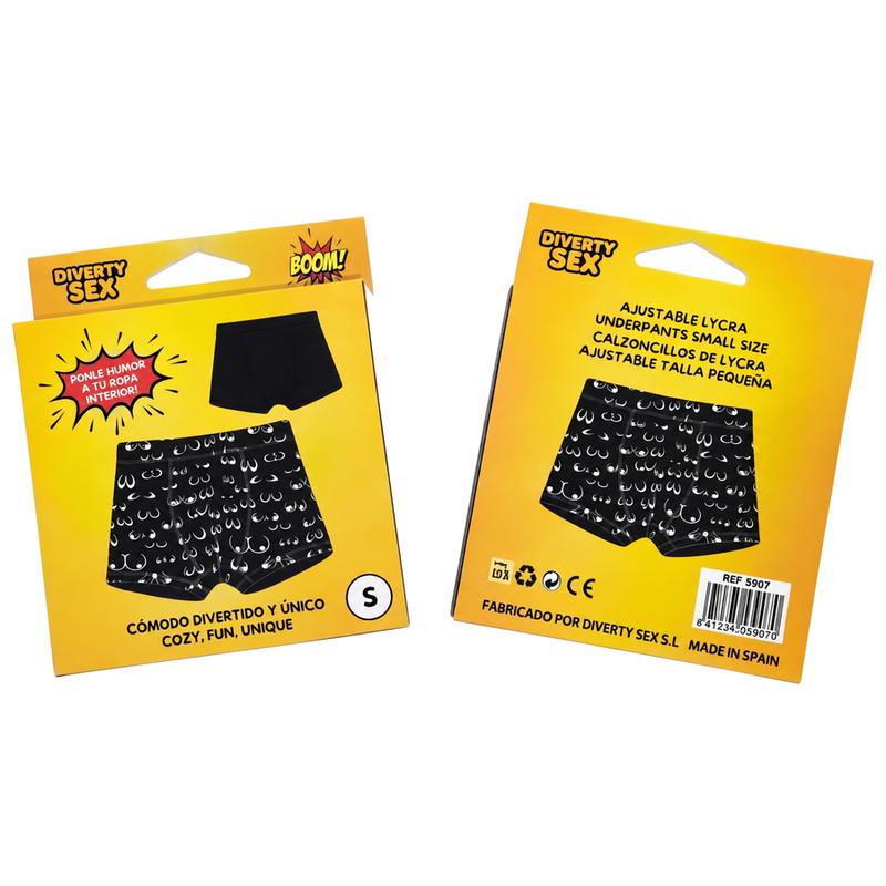 DIABLO PICANTE - CULOTTE NOIRE À IMPRIMÉ POITRINE TAILLE S