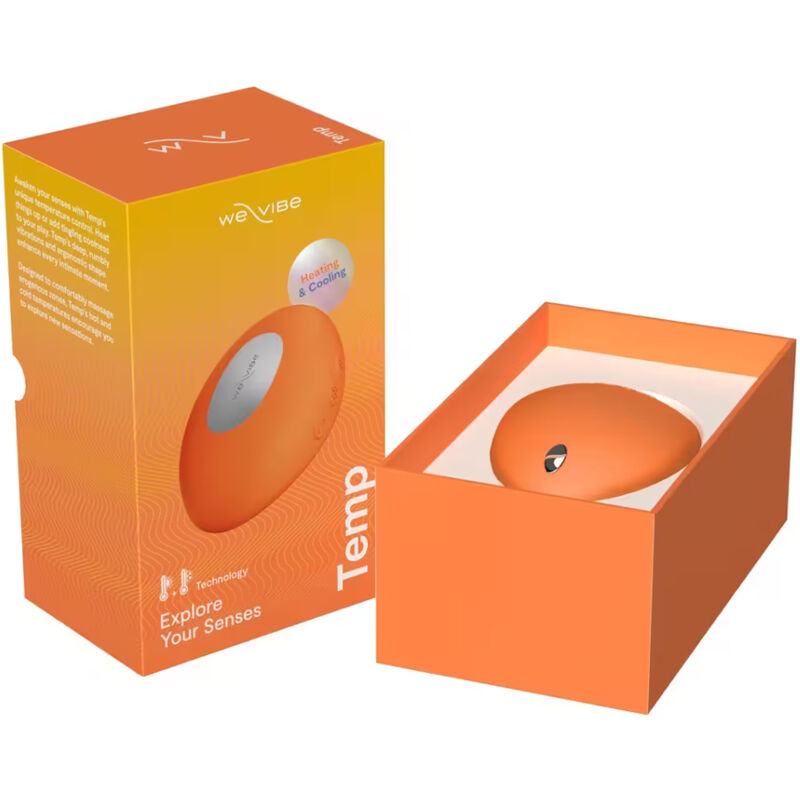 WE-VIBE - VIBRATEUR CHAUFFANT ET REFROIDISSANT À TEMPÉRATURE MANDARINE