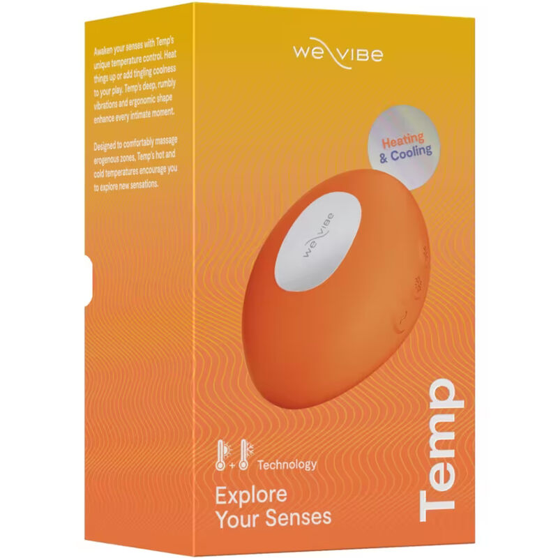WE-VIBE - VIBRATEUR CHAUFFANT ET REFROIDISSANT À TEMPÉRATURE MANDARINE