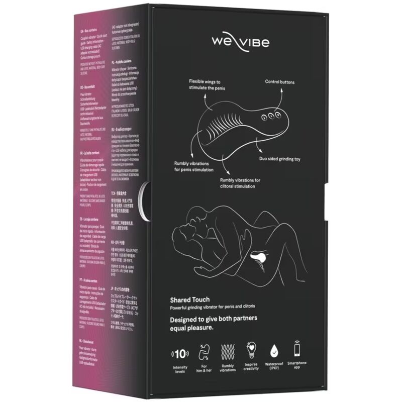 We-Vibe Shared Touch Vibromasseur Couple Télécommandé Double Face Noir
