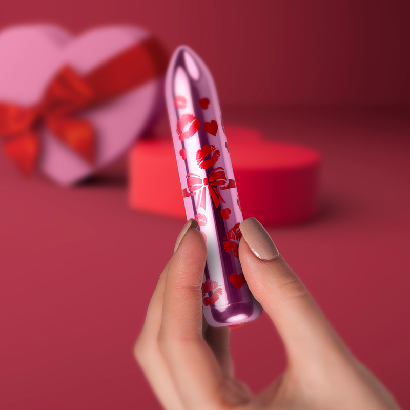 ROCKS-OFF - GIFTING LOVE MINI VIBRATEUR BULLET RECHARGEABLE AVEC 16 FONCTIONS ROSE