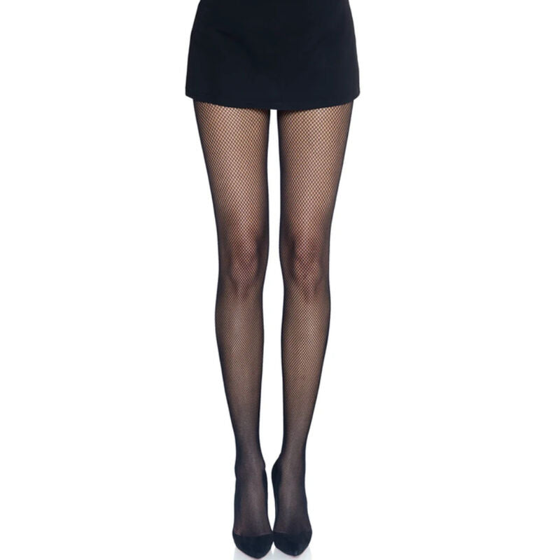 Leg Avenue Collants Résille Lingerie Sexy Couture Arrière Nœud Velours Noir
