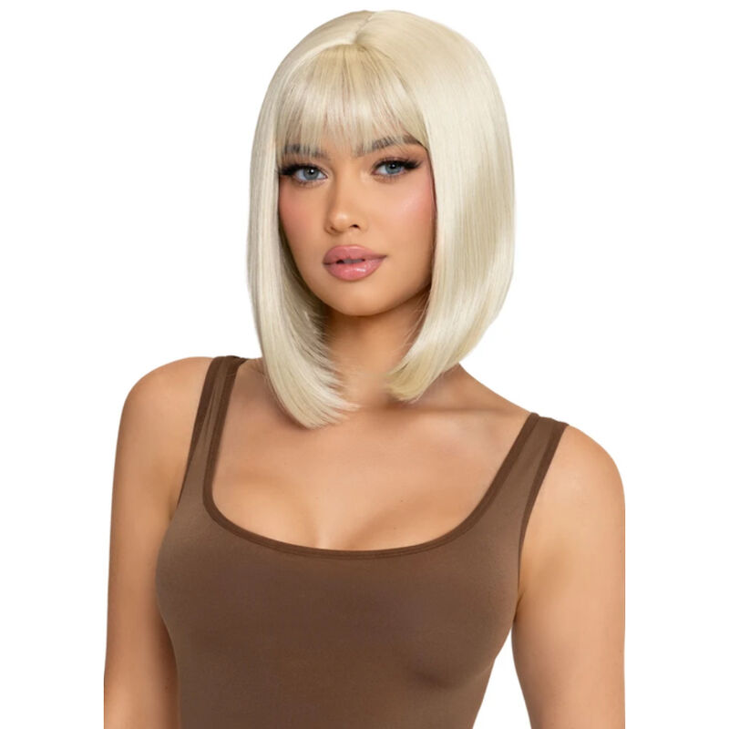 Perruque Carré Plongeant Blond Lingerie Sexy - Leg Avenue