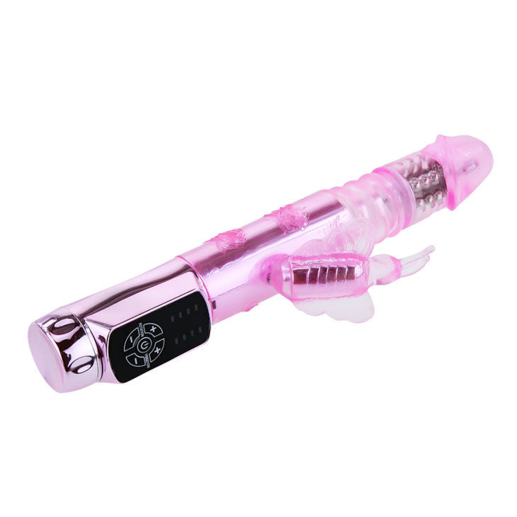 Baile - Vibro rabbit avec billes rotatives Throbbing Butterfly - Rose