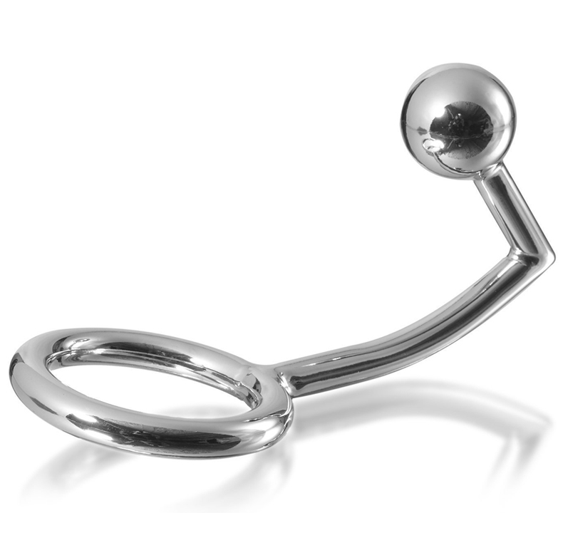 Cockring Métal Hard avec Crochet Anal 40mm - Metal Hard - METAL HARD