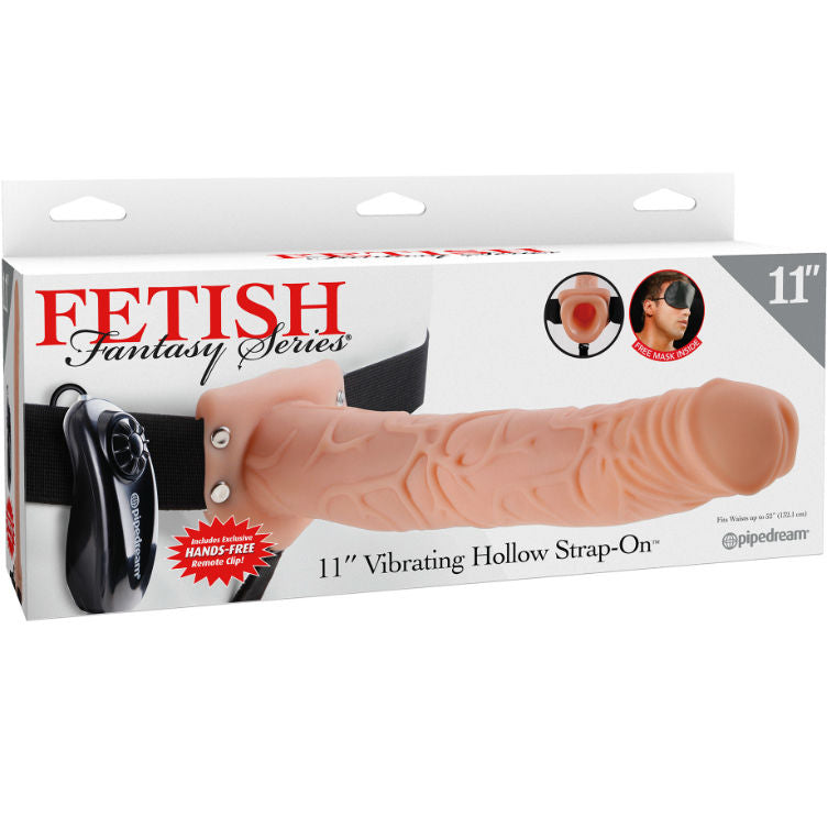 Strap-On Creux Vibrant 11 pouces Chair - Fetish Fantasy