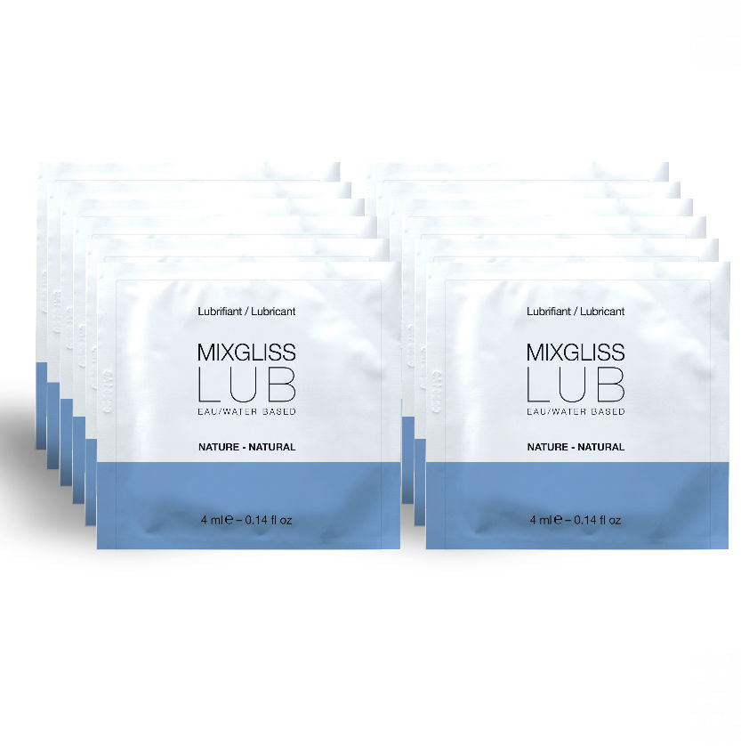 Lubrifiant naturel base d'eau 12 unidoses 4ml - Mixgliss - MIXGLISS