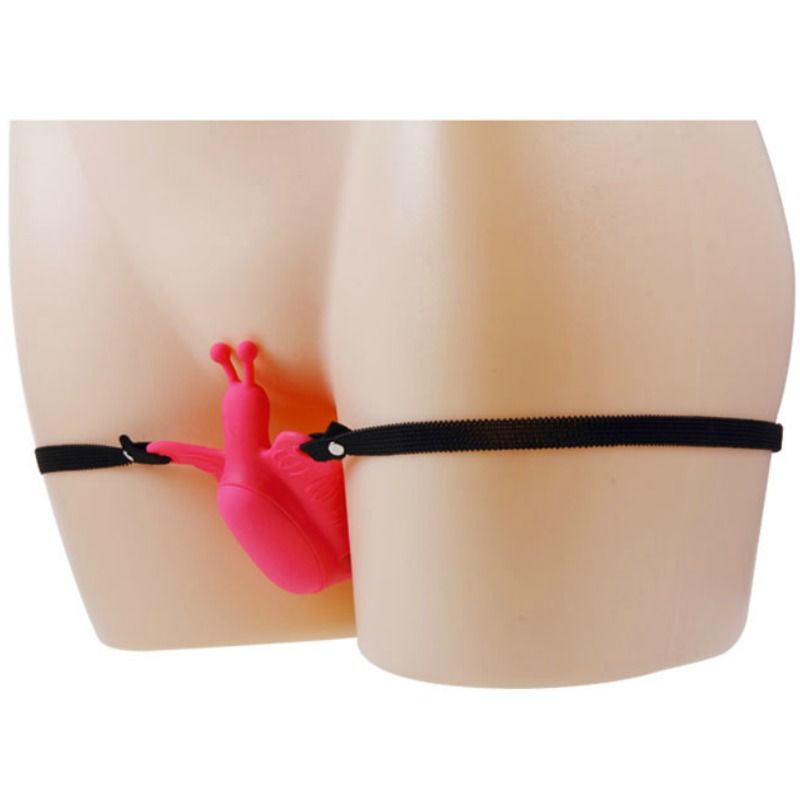 Baile - Harnais avec Mini Gode Vibrant en Forme de Papillon pour Femme