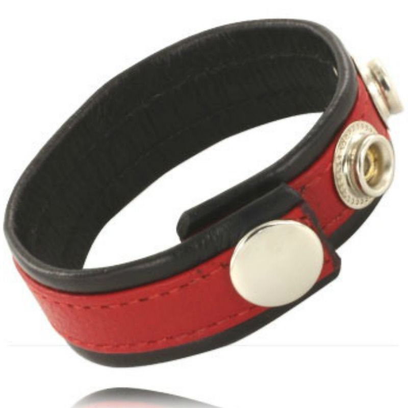 Cockring en cuir Leather Body rouge et noir - Metal Hard - LEATHER BODY