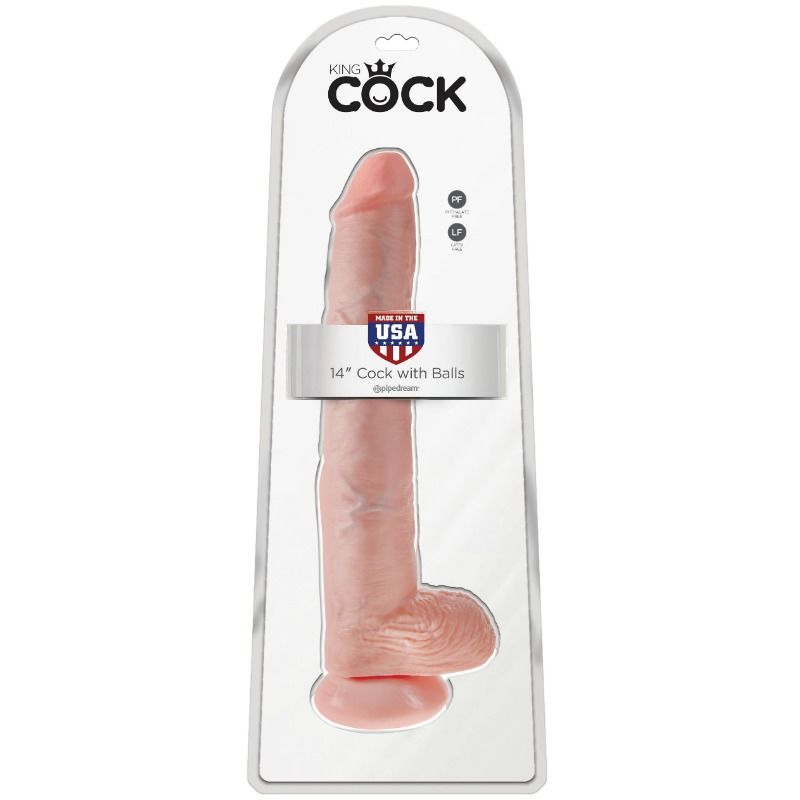 Gode Réaliste King Cock avec Testicules 35,6 cm Chair - Pipedream