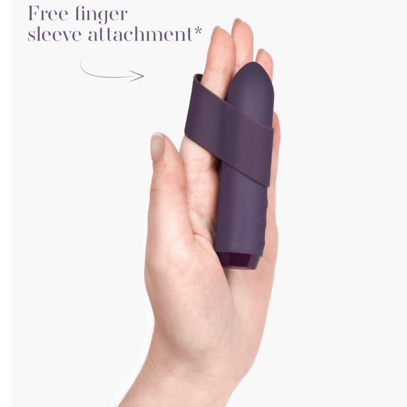 Vibromasseur Bullet Classique Violet + Manchon Doigt - Je Joue - Je Joue