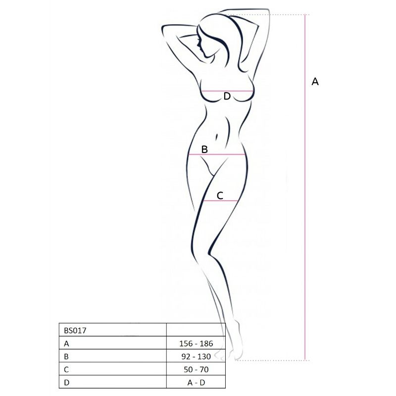 Bodystocking Résille BS017 Noir Taille Unique - Passion
