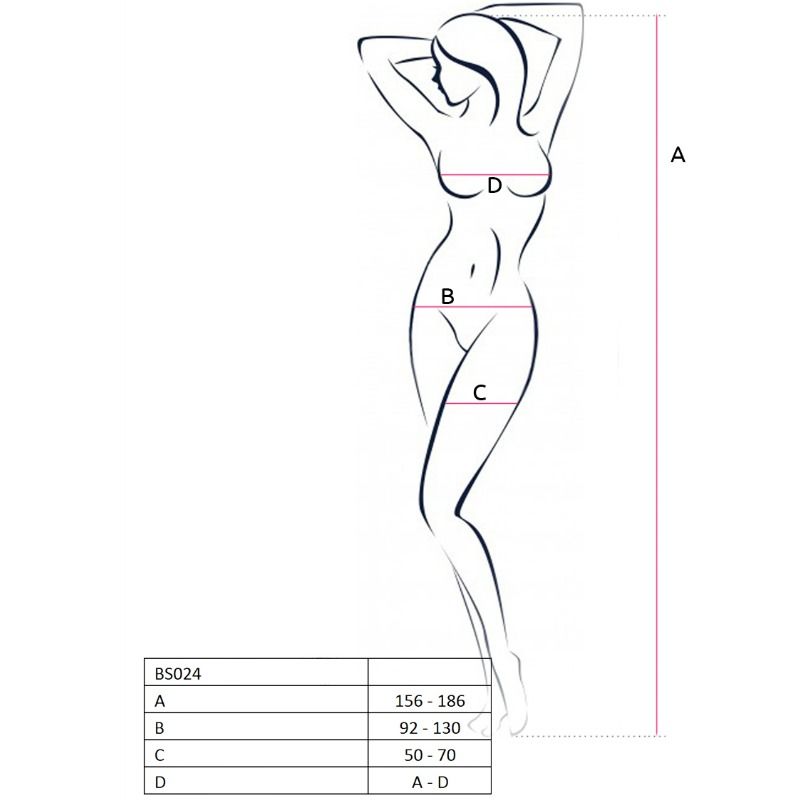 Bodystocking Résille BS024 Noir Taille Unique - Passion