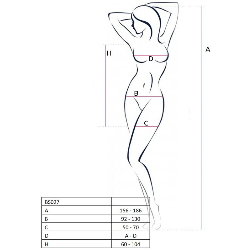 Bodystocking Résille Rouge Style Robe BS027 - Passion