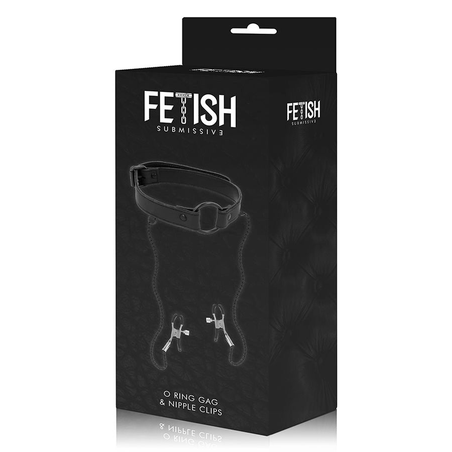 Bâillon à Anneau avec Pinces Tétons Fetish Submissive - FETISH SUBMISSIVE BONDAGE