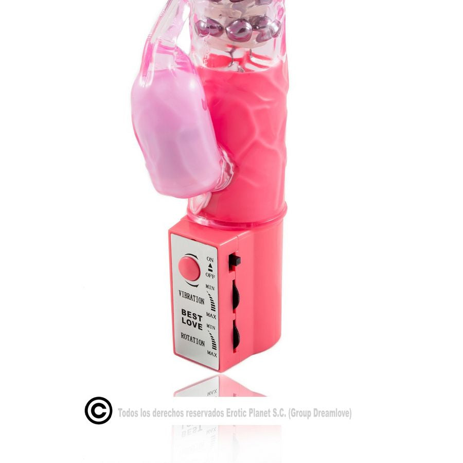 Baile - Vibro Rabbit et Rotatif 23 cm - Rose