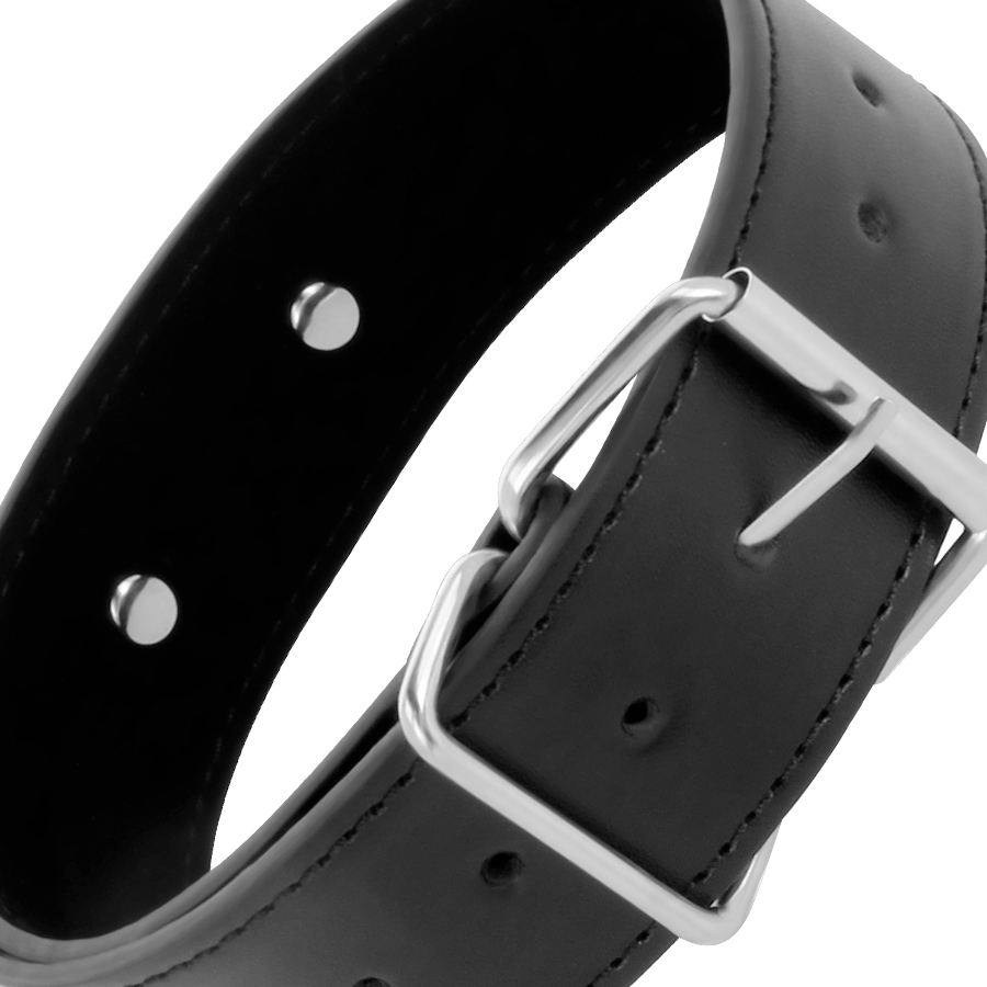 Collier de Posture avec Laisse Chaîne en Cuir - Darkness - Darkness