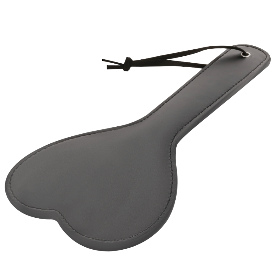 Darkness - Paddle BDSM en forme de cœur Noir