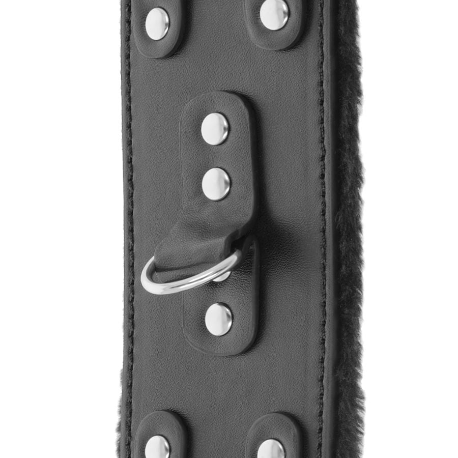 Darkness – Menottes Sexy en Simili-Cuir Noir avec Doublure