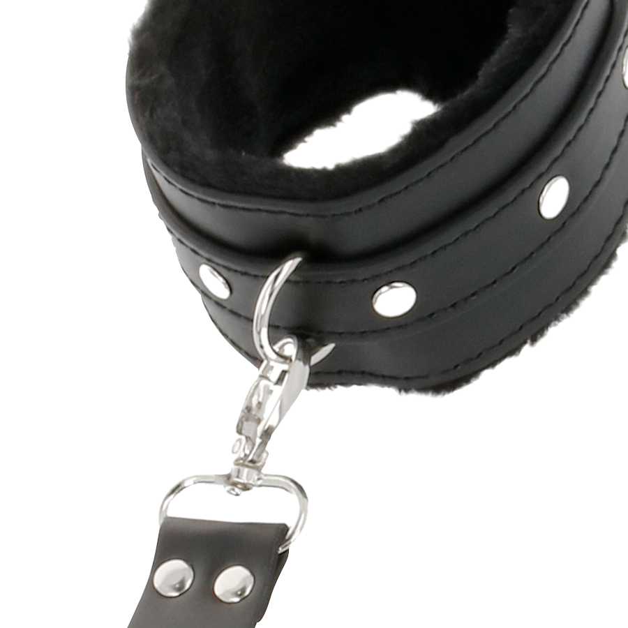 Dakness – Kit Hogtie en X en Cuir - Noir