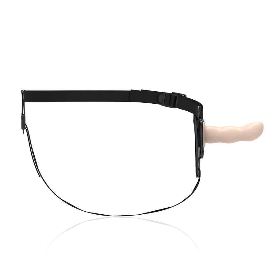 Fetish Submissive - Gode Ceinture Femme avec Harnais Beige / 12,5 cm