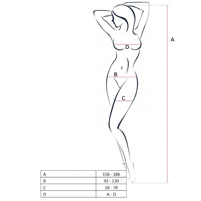 Bodystocking BS047 Blanc Taille Unique - Passion