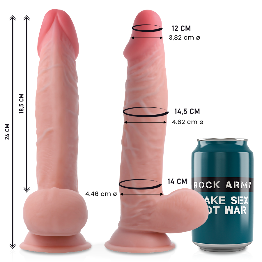 Rock Army - Godemichet Ventouse Ultraréaliste / 24 cm